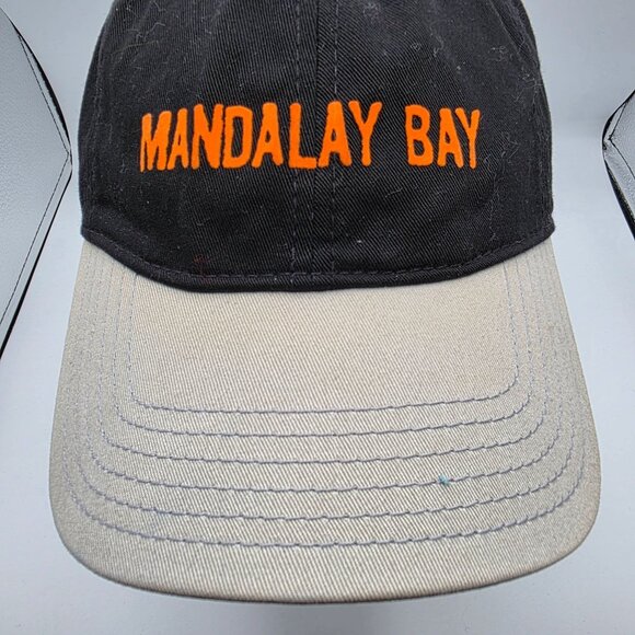 Mandalay Bay Las Vegas Adults Black Orange Hat Cap Casual Outdoors Adjustable - Picture 9 of 9
